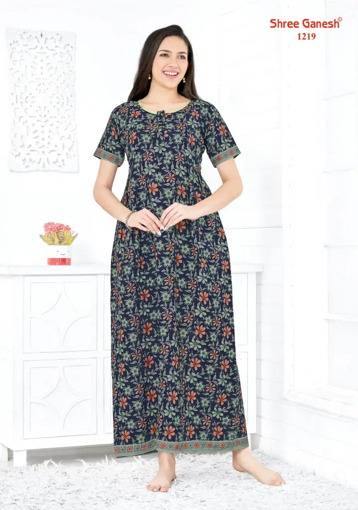 Kavya Vol 2 By Shree Ganesh Printed Cotton Nighty Wholesale Shop In Surat
